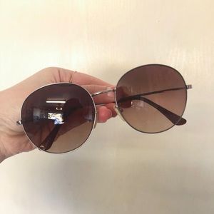 Gold Round Sunglasses
